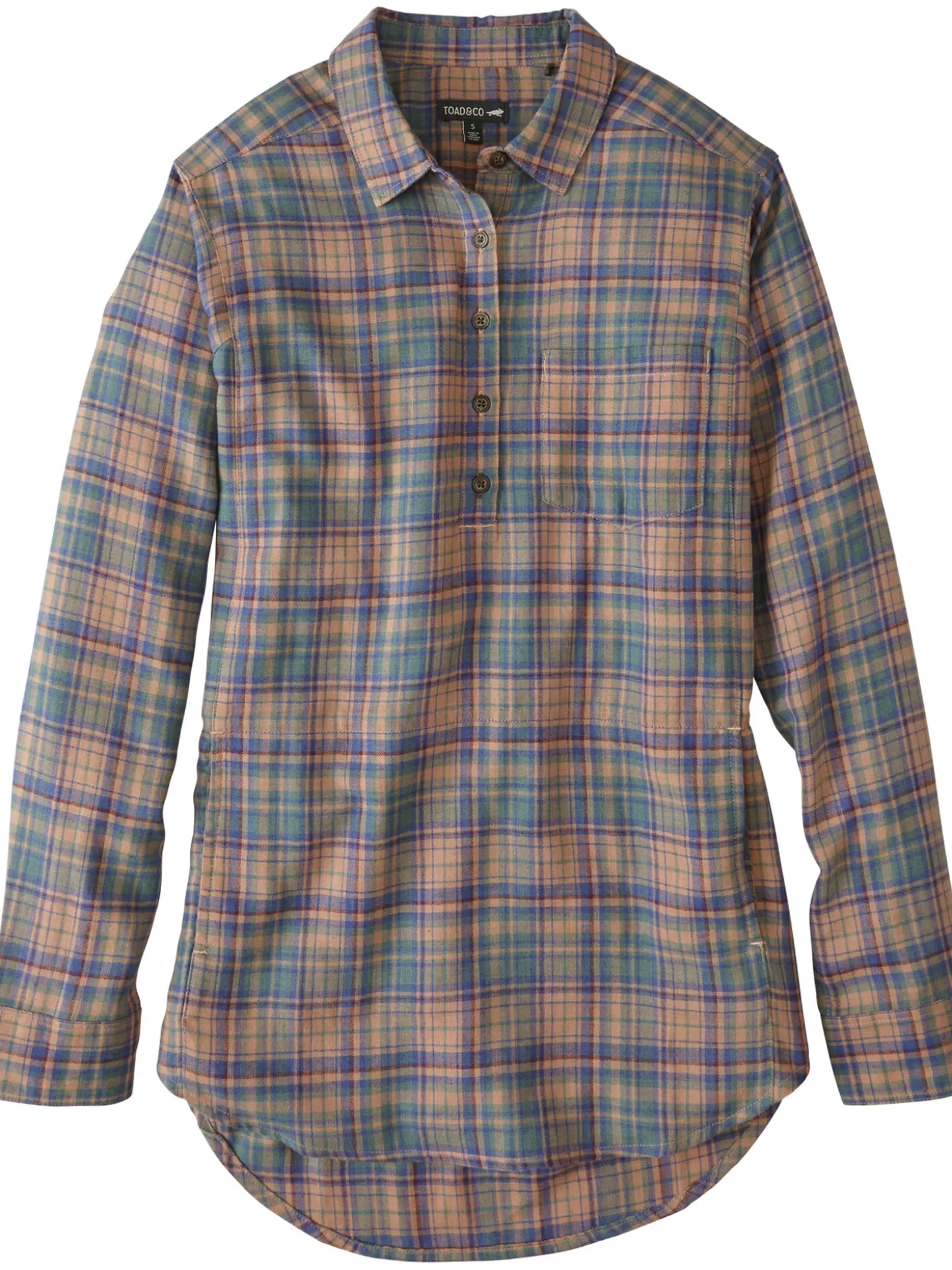 Plaiditude Droptail Shirt>Title Nine Clearance