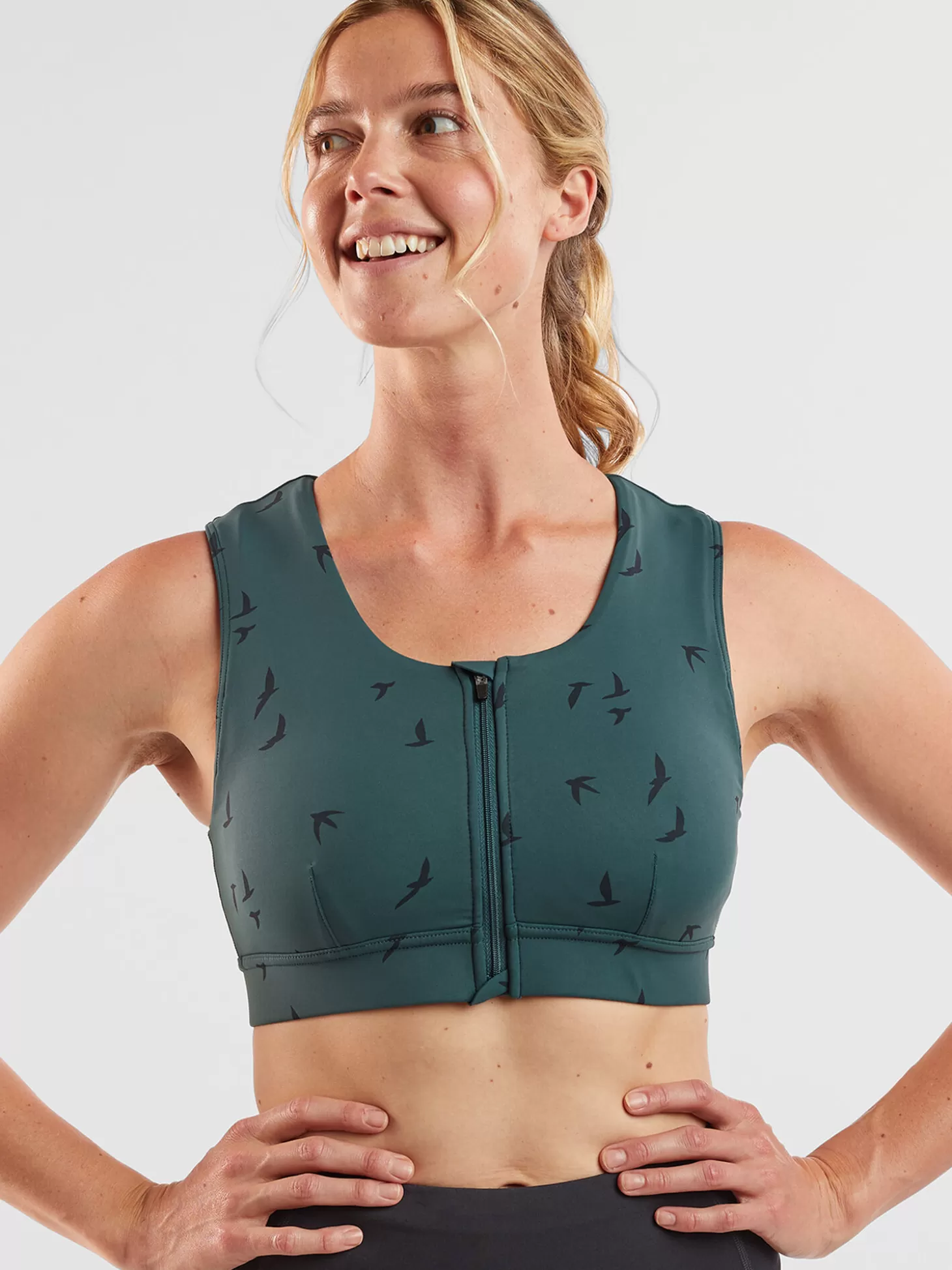 Pockito Power 2.0 Zip Front Sports Bra>Title Nine Discount