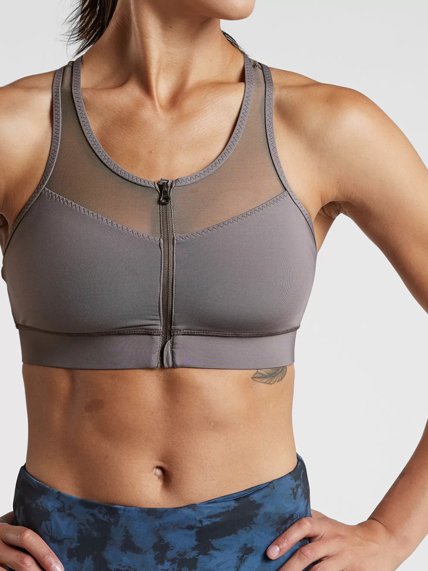 Terminator Zip Front Sports Bra>Title Nine New