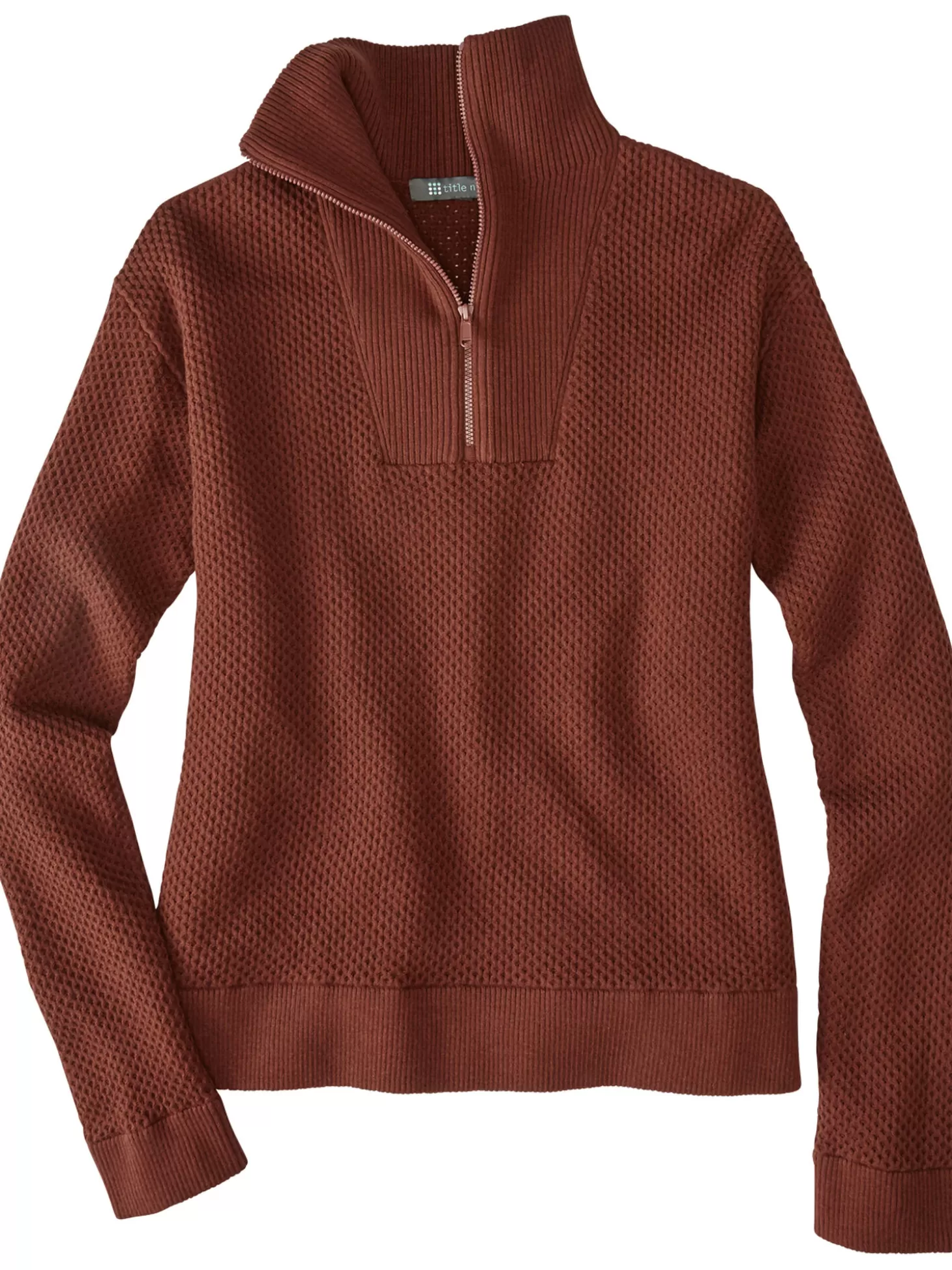 Woolicious Waffle 1/4 Zip Sweater - Solid>Title Nine Best Sale